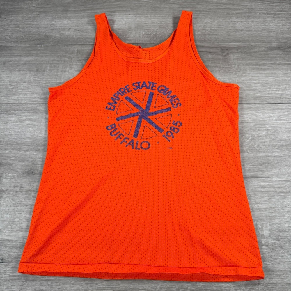 Vintage 80s Empire State Games Shirt Jersey Tank Buffalo New York 1985